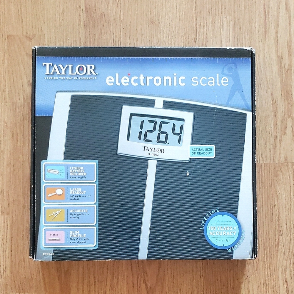 Taylor Digital Scale Up to 350lbs Large Readout with Non Slip Mat